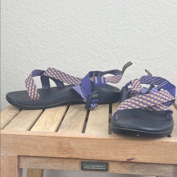 Chaco Women's Z/1 Echo tread Sandals in Purple and Orange Size 7 - Picture 5 of 6